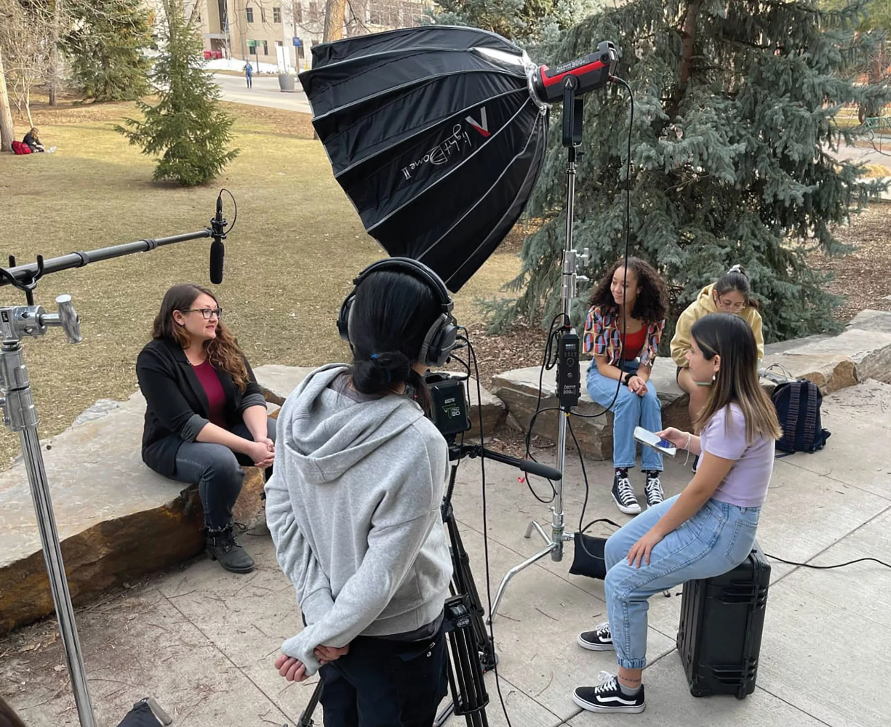 Gemara Gifford, the Central America program director at Trees, Water and People and a CSU human dimensions of natural resources Ph.D. student, is interviewed for the Elevating Voices documentary.