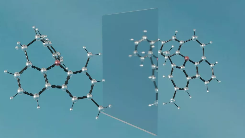 Illustration of molecule and its mirror image