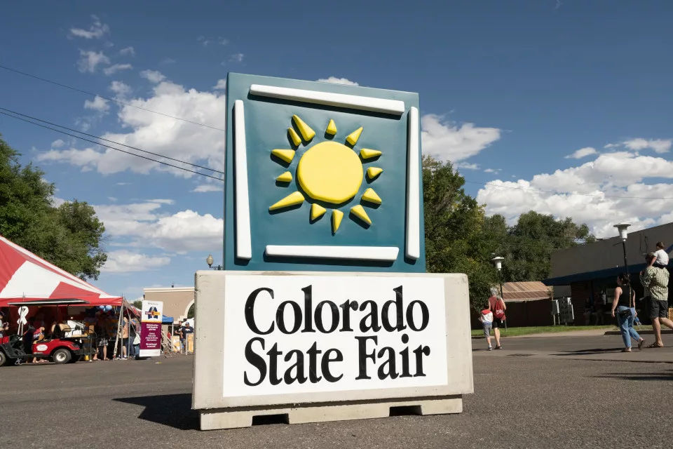 Colorado State Fair Sign with sunburst